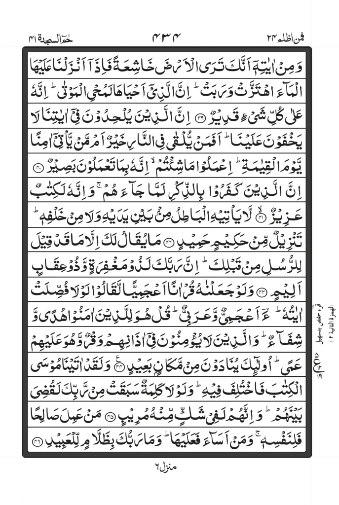 Surah Ha Mim Sajdah PDF In Arabic
