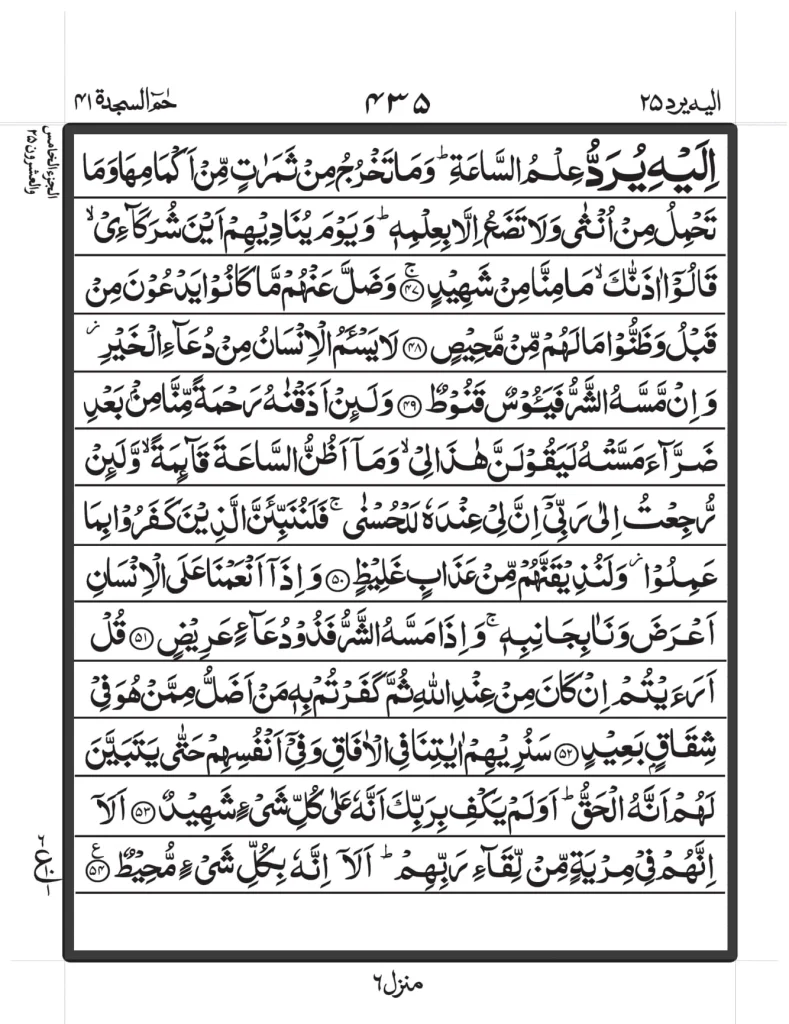Surah Ha Mim Sajdah PDF In Arabic