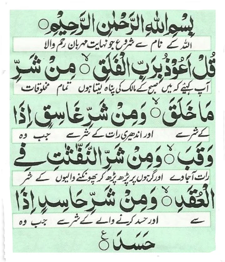 4 Qul From The Quran 3 Surah-falaq